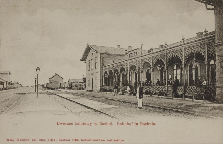 BOCHNIA, dworzec kolejowy, 1903, Wydawnictwo Salonu Malarzy...