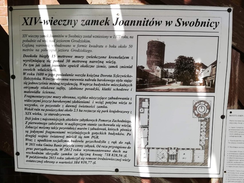 URBEX. Bunkry Zachodniopomorskie: tak niszczeje zabytkowy, XIV-wieczny zamek Joannitów w Swobnicy (gmina Banie, powiat gryfiński). ZDJĘCIA