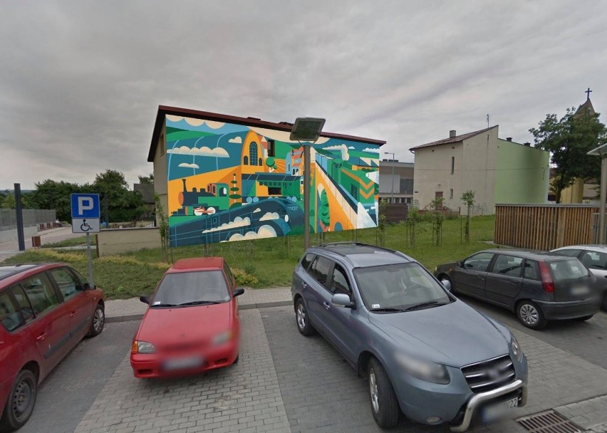 Chrzanów. Finałowa impreza projektu "DooKOŁA Fabloku". Odsłonięcie muralu z lokomotywami Fabloku 