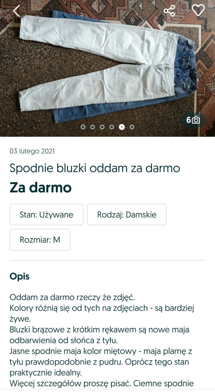 Co sądeczanie oddają za darmo? Oferty pochodzą z serwisu OLX