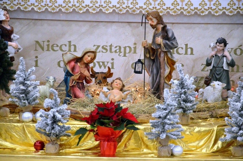 Święta Rodzina w szopce w kościele akademickim w parafii pod...