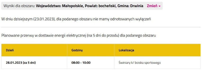 Wciąż brakuje prądu w powiatach bocheńskim i brzeskim po intensywnych opadach śniegu. Służby usuwają skutki uszkodzenia sieci elektrycznej