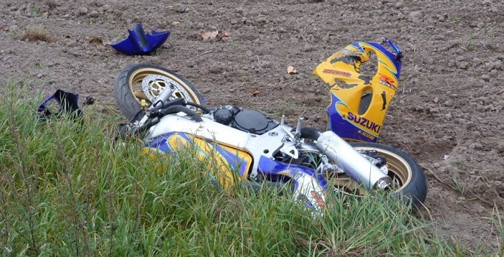 Gołkowice: Wypadek motocyklisty na drodze krajowej nr 11 [ZDJĘCIA]