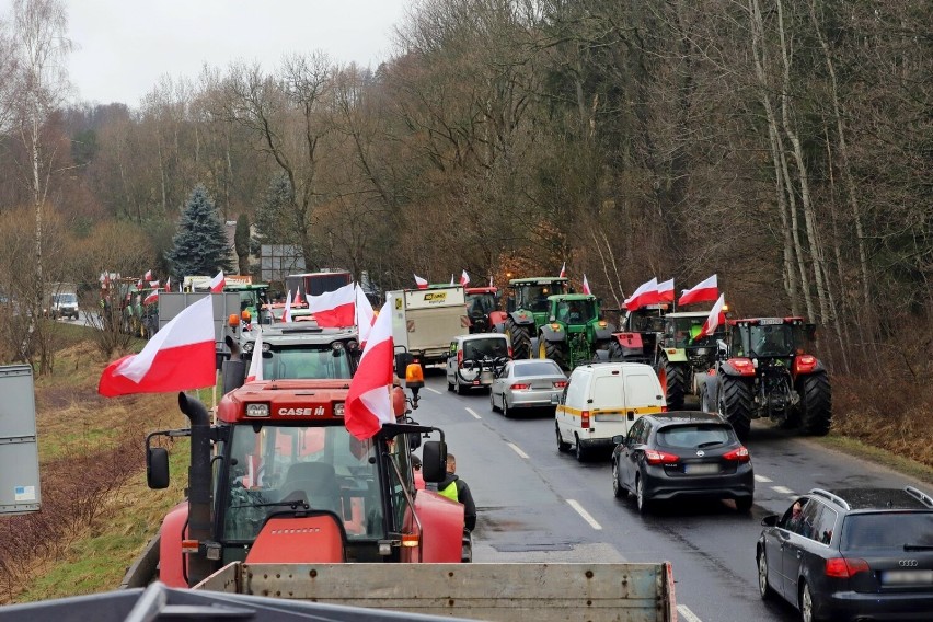 Protest rolników w Jeleniej Górze
