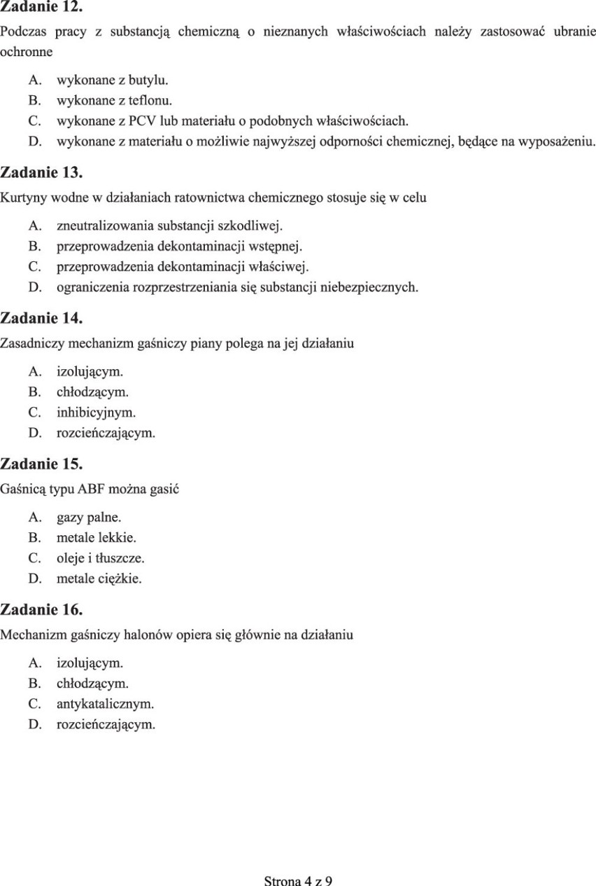 Egzamin Zawodowy 2015: Wykonywanie działań ratowniczych [ARKUSZE, odpowiedzi, pisemna i praktyczna]