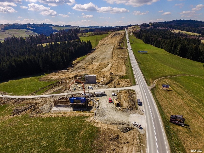 Budowa zakopianki (DK 47) pomiędzy Rdzawką i Nowym Targiem