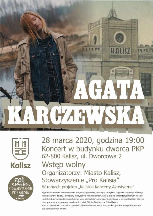 Agata Karczewska wystąpi na kaliskim dworcu PKP