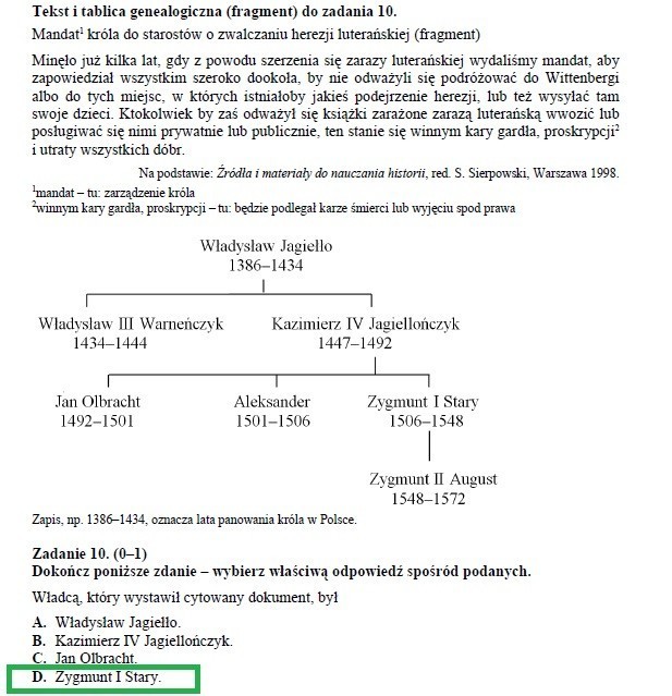 Testy gimnazjalne 2013. Test humanistyczny - HISTORIA i WOS [ARKUSZE i ODPOWIEDZI]