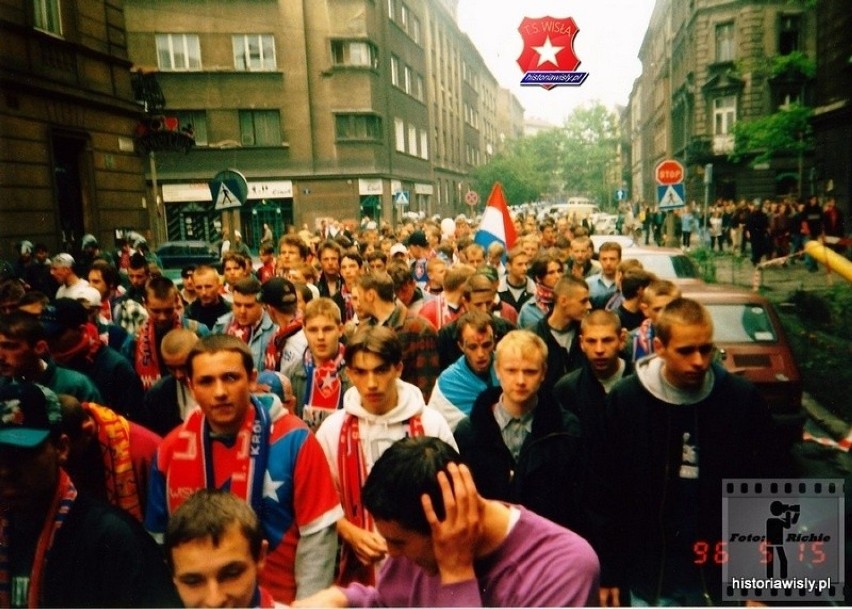 Kibice Wisły, derby 1996 r.