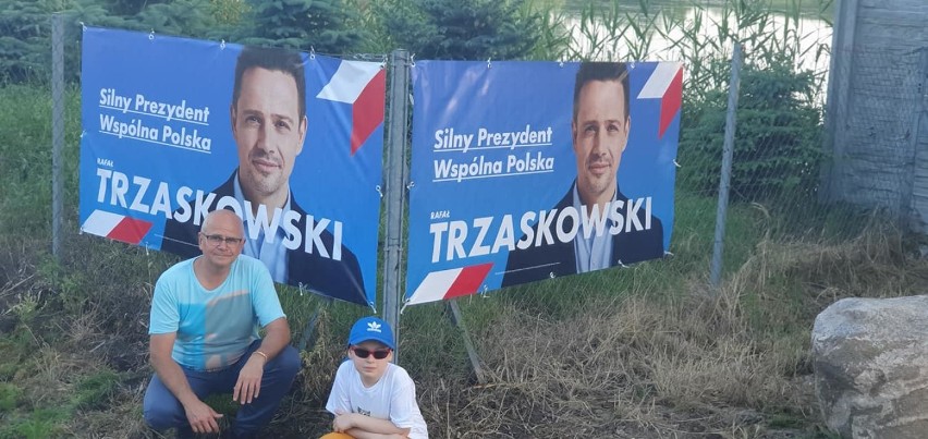 #TrzaskamyBanery w Chodzieży i okolicy: Akcja zwolenników Rafała Trzaskowskiego [ZDJĘCIA]