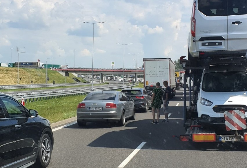 Wypadek na autostradzie A1 w Czerwionce-Leszczynach....