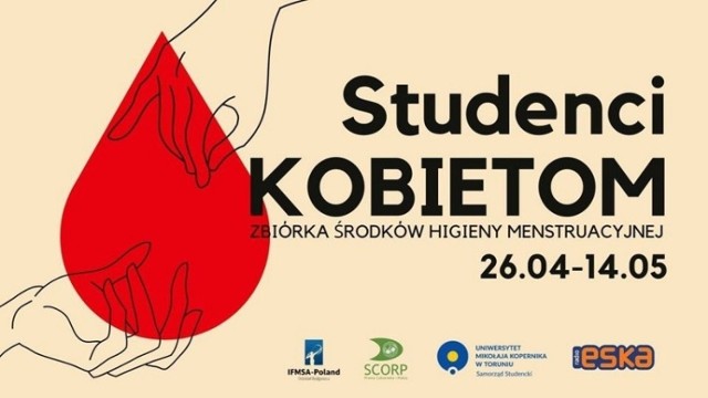 Jeszcze do 14 maja potrwa akcja "Studenci Kobietom", w ramach której środki higieny menstruacyjnej trafią do potrzebujących kobiet i dziewcząt z Bydgoszczy.
