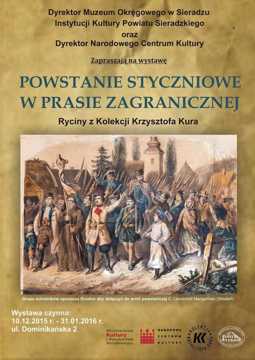 Ryciny o Powstaniu Styczniowym na wystawie w Muzeum Okręgowym w Sieradzu. Otwarcie w czwartek 10.12