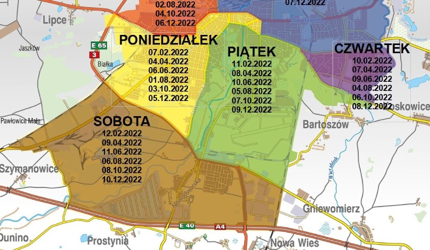 Harmonogram zbiórki odpadów