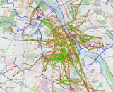 Mapa przejazdów Veturilo. Oto tysiąc najpopularniejszych tras [MAPA]