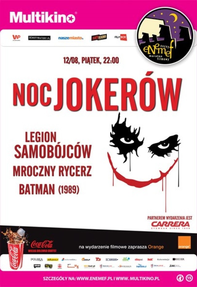 ENEMEF: Noc Jokerów odbędzie się w Multikinie Gdańsk