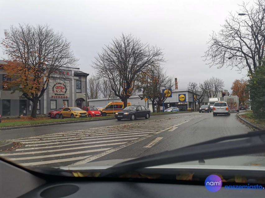 Wypadek na ulicy Wyszyńskiego we Włocławku
