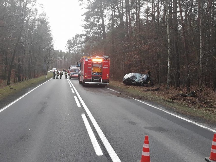 Wypadek na drodze K11 w pobliżu miejscowości Płytnica