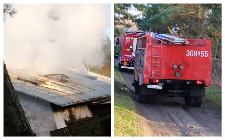 Pożar domu w powiecie włocławskim. W akcji kilka zastępów straży pożarnej [zdjęcia]