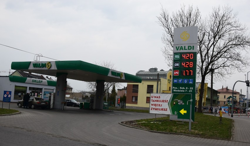 Stacja paliw Valdi, skrzyżowanie ul. Głowackiego i Kościuszki