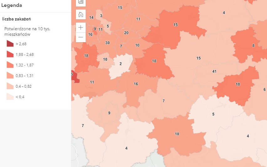 Małopolska zachodnia. Zdiagnozowano 56 nowych przypadków zakażenia koronawirusem