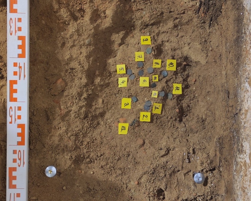 Monety odkryte przez bydgoskich archeologów pod posadzką...