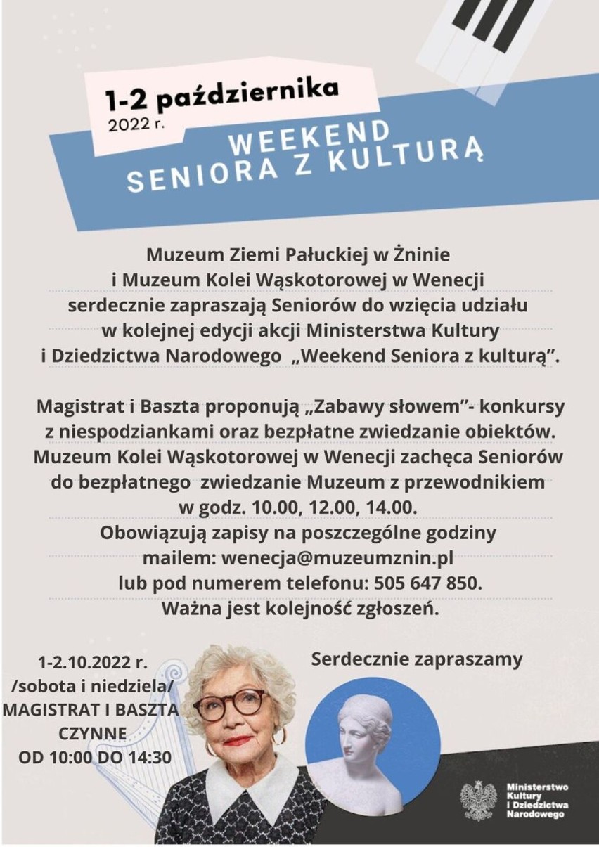 Weekend seniora z kulturą w muzeach w Żninie oraz Wenecji.