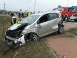 Wypadek na obwodnicy Pelplina: trzy osoby poszkodowane [ZOBACZ ZDJĘCIA]