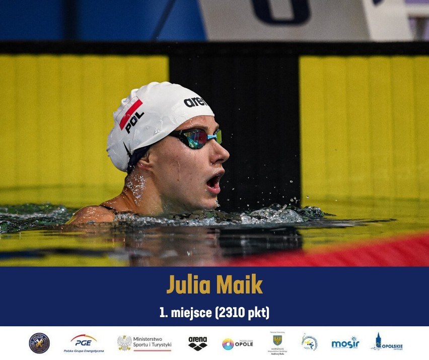 Julia Maik po raz pierwszy wygrała zawody pływackiego...