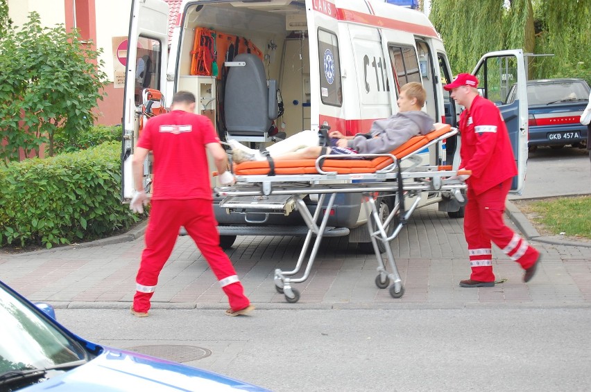 Wypadek motocyklisty w Kwidzynie. Poszkodowany trafił do szpitala