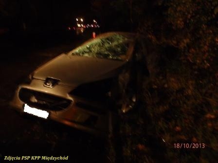 Wypadek w Prusimiu na drodze krajowej