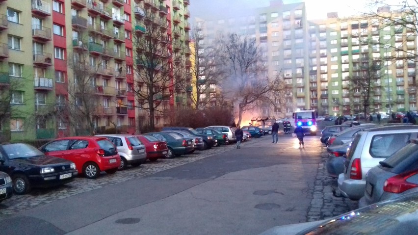 Wałbrzych: Seria pożarów kontenerów ze śmieciami na Piaskowej Górze. Kto  za tym stoi ? (ZDJĘCIA i FILMY)