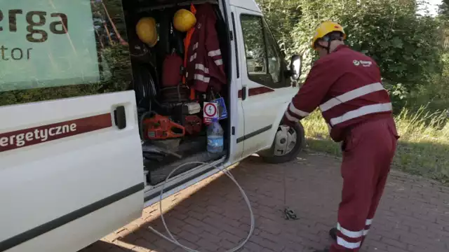 Energa uporała się ze skutkami wichury w okolicach Kalisza