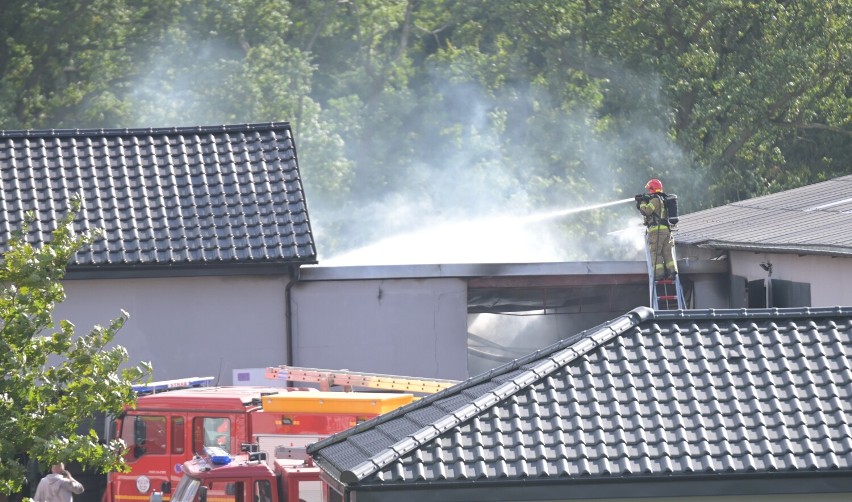 Pożar garażu w Szembruczku w powiecie grudziądzkim