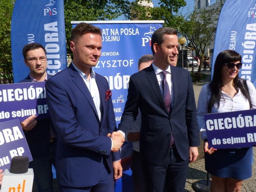 Radomsko Wybory Parlamentarne 2019: Krzysztof Ciecióra zaprosił Marcina Ociepę z ministerstwa przedsiębiorczości [ZDJĘCIA, FILM]