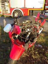 Wypadek motocykla w Radlinie. Jechali bez kasków! Dwie osoby w szpitalu [ZDJĘCIA]