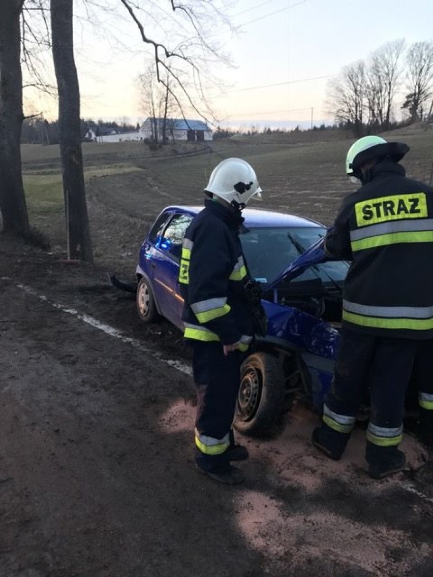 Wypadek w Wygodzie Sierakowskiej 13.03.2017