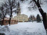 Zaśnieżone Leszno. Trudno się jeździ, ale pieszym też nie jest łatwo [ZDJĘCIA]