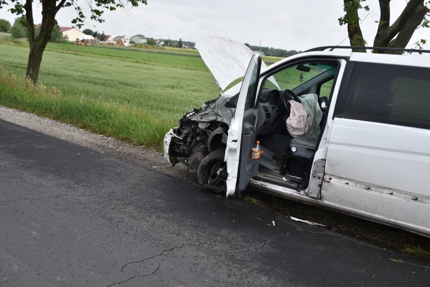 Wypadek na trasie Kuślin - Buk w miejscowości Wiktorowo