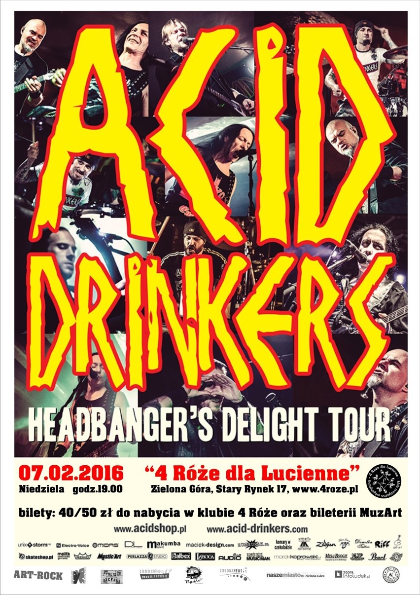“Headbanger’s Delight Tour”, czyli Acid Drinkers w Zielonej Górze