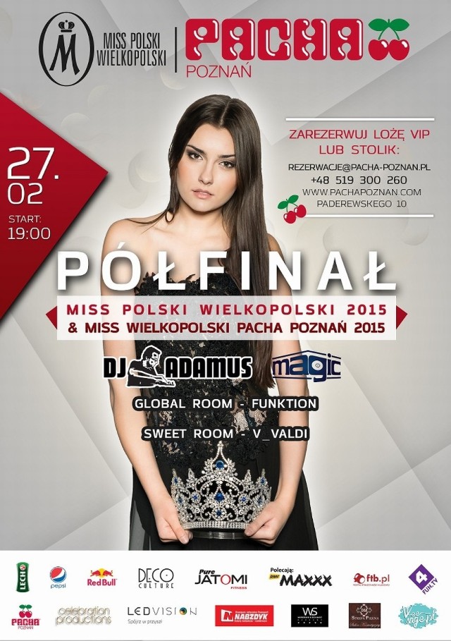 Półfinał Miss Polski Wielkopolski 27 lutego w Pacha Poznań
