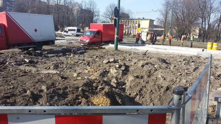Sosnowiec: trwa budowa ronda na Starym Sosnowcu [ZDJĘCIA]