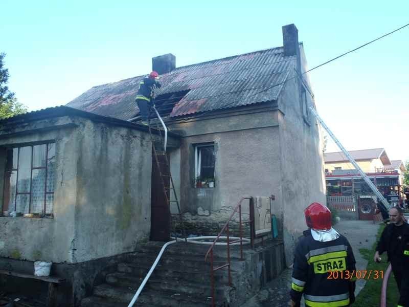 Pożar domu w Budkach Nowych