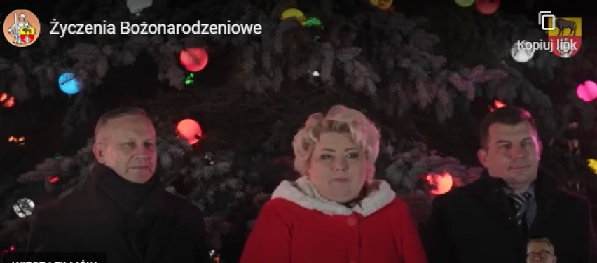 Burmistrz Sokółki jako Mikołajka składa mieszkańcom życzenia świąteczne 