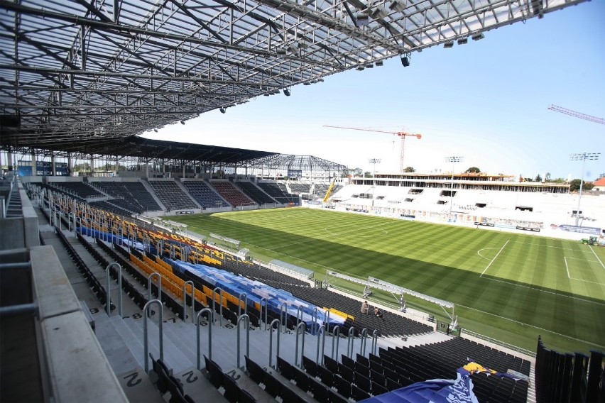 Stadion Pogoni - stan 26 sierpnia 2021.