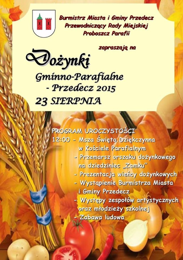 Dożynki gminno-parafialne Przedecz 2015