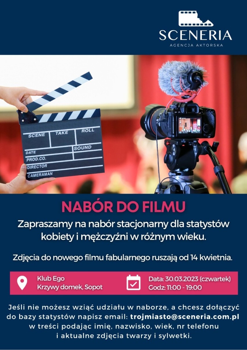 Statyści i epizodyści poszukiwani! Agencja filmowa zaprasza...