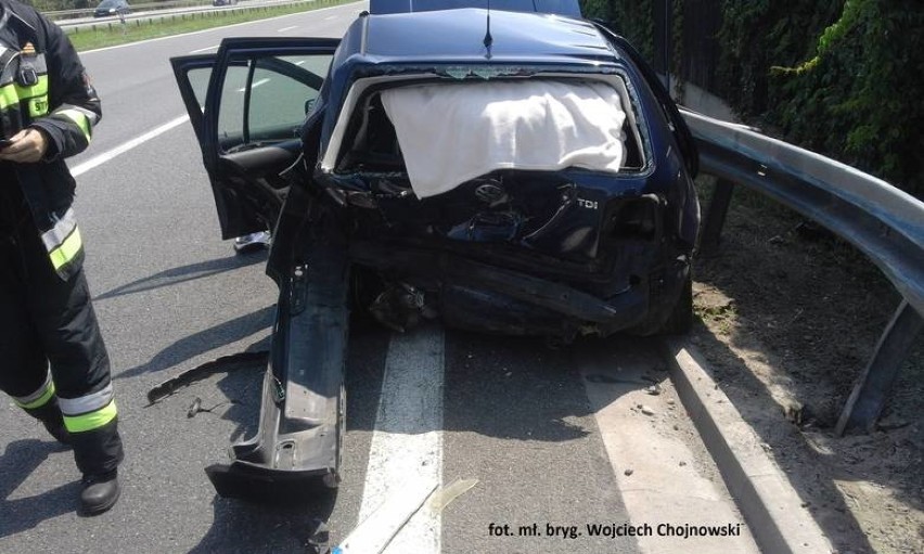 Mysłowice: Wypadek na A4. Na autostradzie zderzyły się 3 samochody [ZDJĘCIA]
