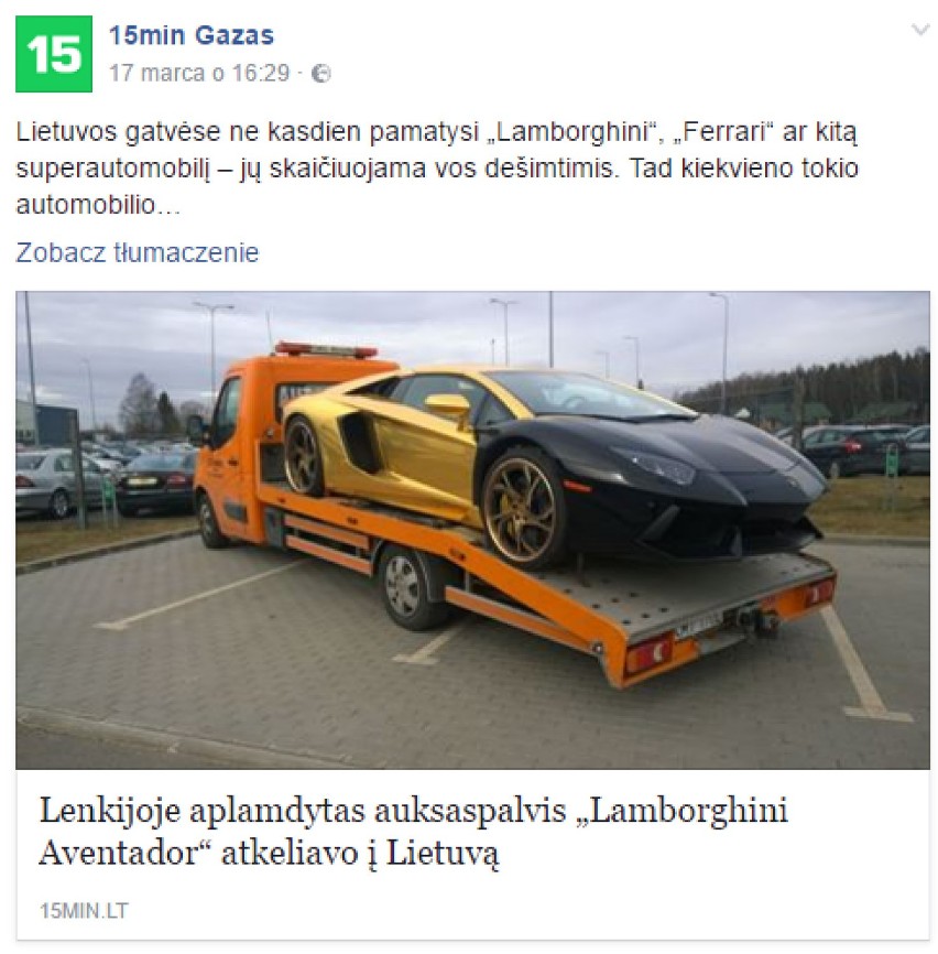Wyklepali Złote Lamborghini. Supersamochód z Warszawy trafił...