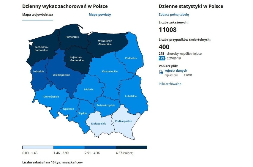 Koronawirus w woj. zachodniopomorskim - 01.01.2021